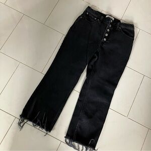 Abercrombie & Fitch Black Frayed Hem Women's denim Jeans